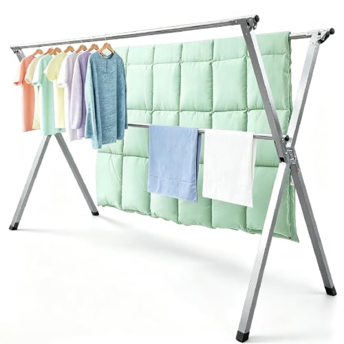 81.5" Clothes Drying Rack Folding Indoor Outdoor Drying Rack Clothing - size: 81.5''