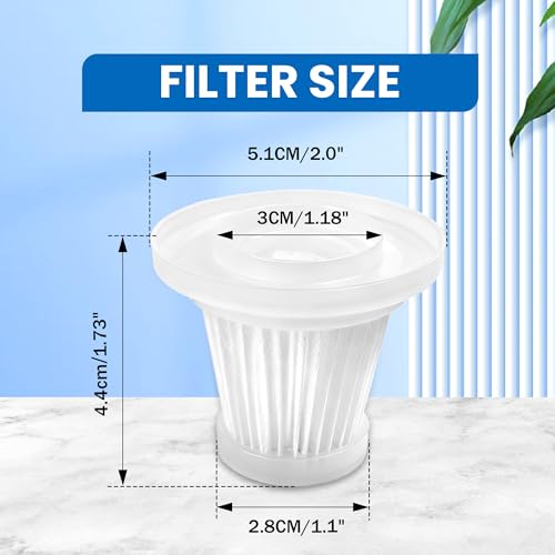 5-Pack HEPA Vacuum Filters for JIXINMIYUE HX-606 & A9life SY01-Q8 Handheld - color: White