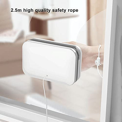 Double Sided Window Cleaner,Magnetic Window Cleaner Tool, Large Handle High Safety Sturdy Plastic Window Cleaning Tool for 3 to 10mm Glasses