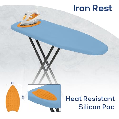 RAINHOL Compact Full Size Ironing Board 43x13 Blue - color: Blue, size: 43"L x 13"W