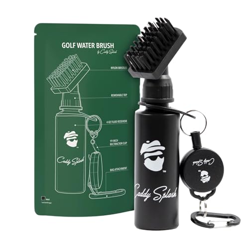 Caddy Splash Golf Club Groove Brush Cleaner with Water, Retractable Clip
