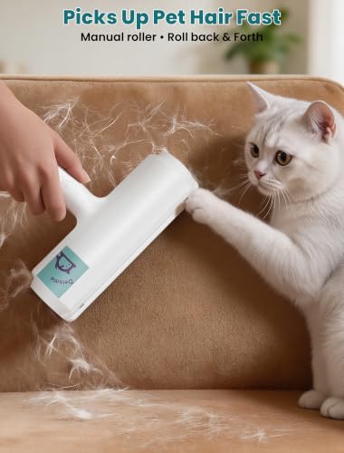 DELOMO Pet Hair Remover Roller, Reusable Lint Roller for Dog and Cat Hair - color: A: White（hot Sale）