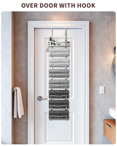 Aetyord Hanging Towel Racks for Bathroom Storage - color: Silver, size: 8 Tier