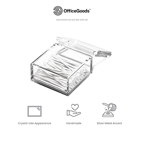 OfficeGoods Acrylic Desk Organizer with Silver Base, Medium - color: Silver, size: Medium