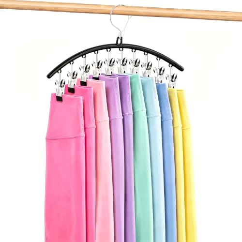 1 Piece Pants Hangers with Clips, Metal Legging Hanger with Multiple Clips