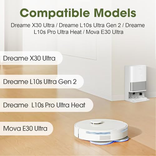 23 Pcs Replacement Parts for Dreame L10s Ultra Gen 2/ L10s Pro Ultra Heat/ X30 Ultra, Accessory Kit for Mova E30 Ultra, Includes Dual Main Brush, HEPA Filters, Mop Pads, Side Brushes, Dust Bag - color: X30 Ultra / L10s Ultra Gen2