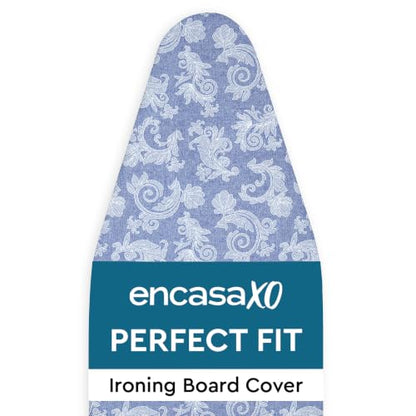 Encasa XO Ironing Board Cover and Pad, X-Large, 54"x18" - Blue - color: Blue, size: X-Large