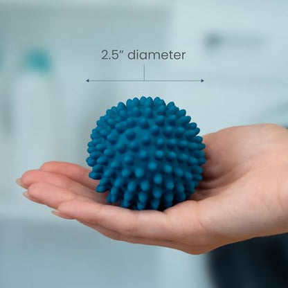 S&T INC. Reusable Plastic Dryer Balls, 6 Pack, 2.5" Diameter, Dark Blue - color: Dark Blue