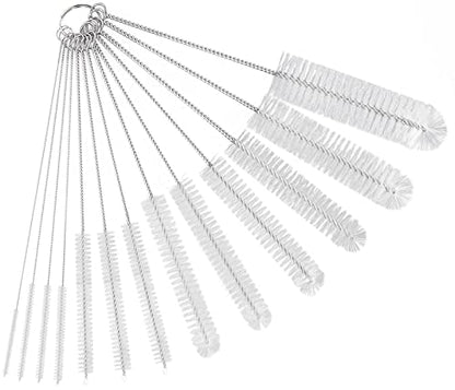 CiaraQ Bottle Cleaning Brushes, 8 Inch Nylon Tube Brush Set - color: White, size: 8.0 Inch (13pcs)