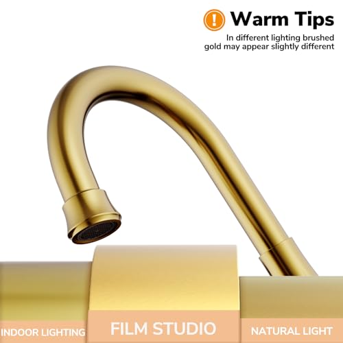 Bathroom Sink Drain with Overflow with Hair Catcher Anti-Clog Sink Strainer - color: Brushed Gold
