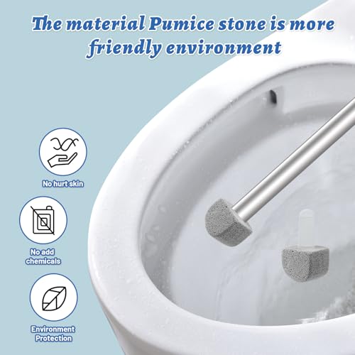 Pumice Stone Toilet Bowl Cleaner - Hard Water Stain Remover - style: 1 Toilet Handle+7 Pumice