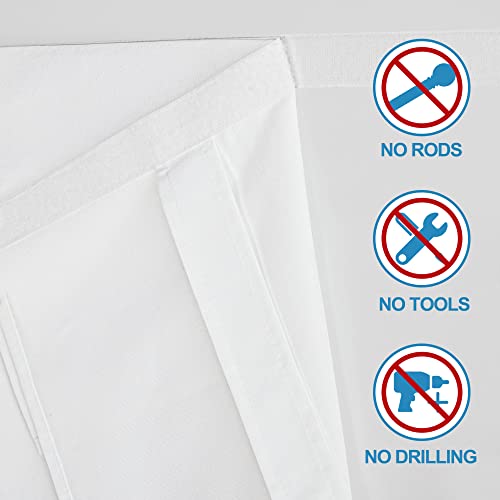 RYB HOME Tricia Door Curtain Natural Linen Blended French Door Curtain - color: White, size: 26"W x 69"L (Pack of 1)