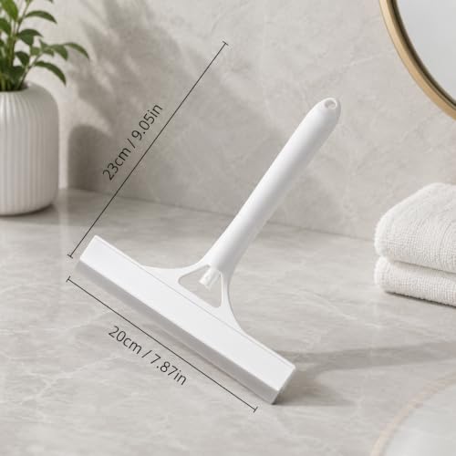 (White) 3-in-1 Multi-Purpose Cleaning Brush, Scraper & Sponge Set for Kitchen Bathroom, All-in-One Scrubbing Tool for Sink Stove Tile Glass - color: White