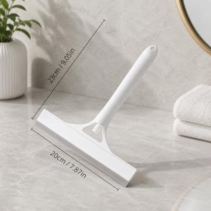 (White) 3-in-1 Multi-Purpose Cleaning Brush, Scraper & Sponge Set for Kitchen Bathroom, All-in-One Scrubbing Tool for Sink Stove Tile Glass - color: White