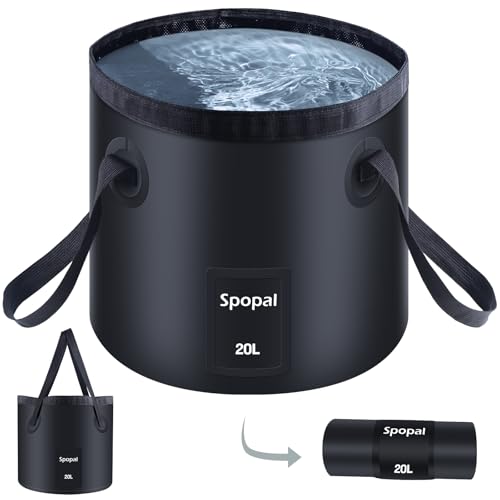 Spopal Collapsible Bucket with Handle 20L, Waterproof, Durable, Lightweight