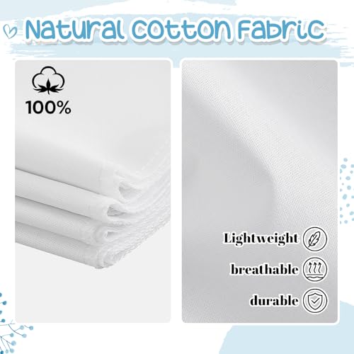 HunnmingRe 4 Pcs Cotton Pressing Cloth for Ironing 24 x 24 Inch