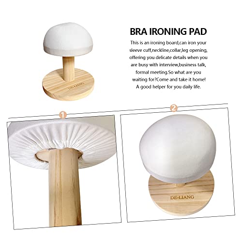 Tailors Ironing Board with Pine Wood Base, Cotton Cover Tailors Point Press Clapper - Protects Garments, Multi Pressing Board for Anywhere You Want - Seams, Collars, Cuffs, Points, Hems - color: White