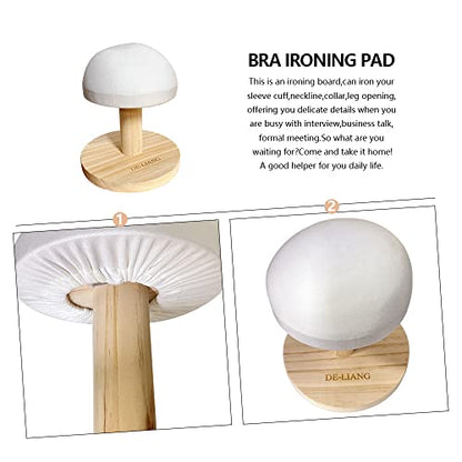 Tailors Ironing Board with Pine Wood Base, Cotton Cover Tailors Point Press Clapper - Protects Garments, Multi Pressing Board for Anywhere You Want - Seams, Collars, Cuffs, Points, Hems - color: White
