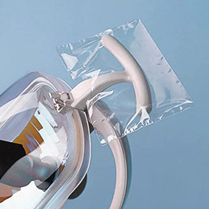 Dental Light Handle Clear Cover Sleeve, 500 Pcs U-Shaped Clear Plastic Protectors Fits Most T Light Handles, Disposable Barrier for Dental Clinic, 3-2/5"x 6"