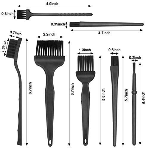 11 in 1 Anti Static Brushes Set with Microfiber Cleaning Cloth, Small Portable Plastic Handle Nylon Cleaning Brush Kit for Computer PC Keyboard Laptop Screen Electronics Camera Lens Phone Car