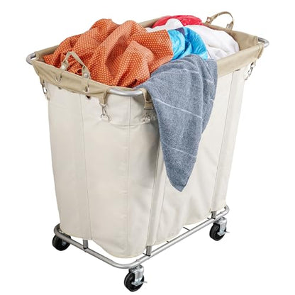 PLKOW 320L Rolling Laundry Cart with Wheels, Beige - color: Beige-320L