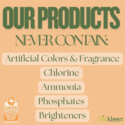 Biokleen Natural Laundry Detergent Liquid - 300 Loads- Eco Friendly Concentrated Plant Based Safe for Kids and Pets No Artificial Colors or Preservatives