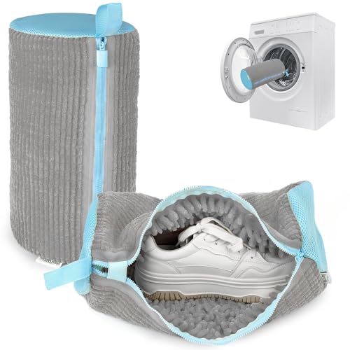 Shoe Washing Machine Bag - Set of 2 Shoe Washing Bags, 360° Deep Clean Shoes Laundry Bag, Reusable Shoe Bag for Washing Machine, Sneaker washing machine bags, Grey - color: Grey