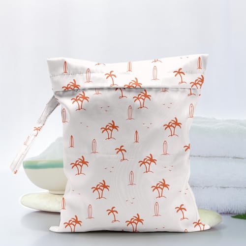 Cute Waterproof Cloth Diaper Reusable Swimsuits Wet Dry Bag for Travel - color: Sailboat
