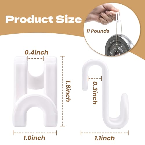 Mlici 60 Pc Space Saving Hanger Connector Hooks for Closet Organizer, White - color: White