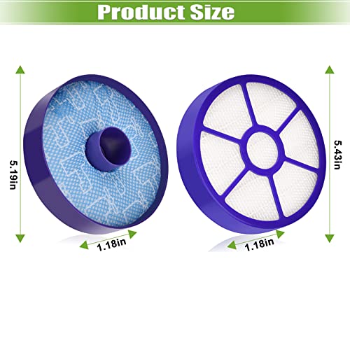 for Dyson DC33 Animal, DC33 All Floor Replacement Bundle Filter Kit, 1 DC33 Washable Dust Cup Primary Filter, 1 DC 33 Post Motor HEPA Exhaust Filter, Generic for 919563-02 921616-01 - color: 1Pack for Dyson DC33