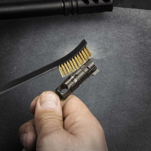 20 Pack Miaozhun Double-Ended Gun Cleaning Brush, 7 Inch Brass Bristle Brushes, Gun Cleaning Supplies Kit, All Purpose Crevice and Detail Cleaning Brush - color: Brass Brush