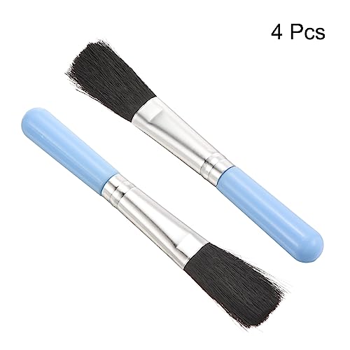 PATIKIL Succulent Cleaning Brush 4Pack 125mm Black Gardening Tools Plant Brush for Garden Blue Handle - color: Blue