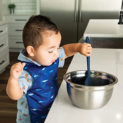 Tiny Twinkle Mess Proof Baby Bib for Boys | Waterproof Toddler Bib for Eating | Baby Apron for Feeding, Machine Washable | Perfect Shower Gift (Ocean Life, 6–24M) - color: Ocean Life, size: Small 6-24 Months
