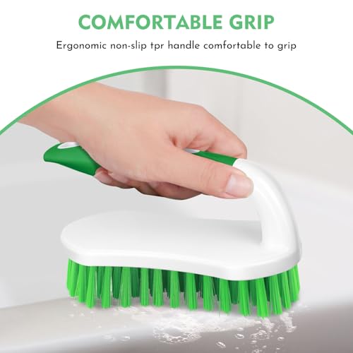 SetSail Scrub Brush, Stiff Bristle Cleaning Scrubber, 2 Pack(Green) - color: Green, size: 2-pack