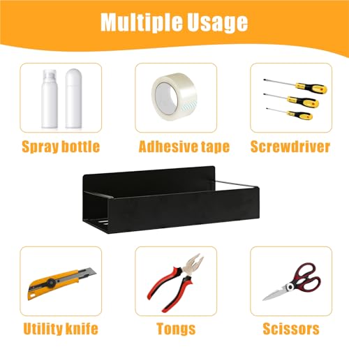 4 Pcs Magnetic Aerosol Spray Can Holder, Steel Magnet Toolbox Bottle Rack - color: Black-4pcs