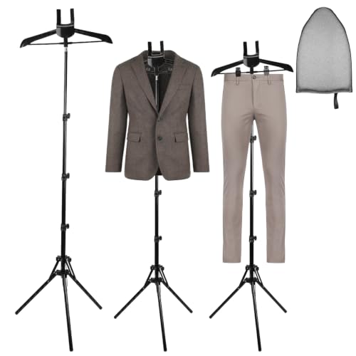 Garment Hanger For Steaming Clothes With Ironing Glove,Clothes Steamer Stand,Steam Rack For Clothes,Steam Iron Stand,Handheld Garment Steamer Rack,Clothes Hanger For Steam Ironing,Steam Stand Clothes - color: Steam rack + Gloves