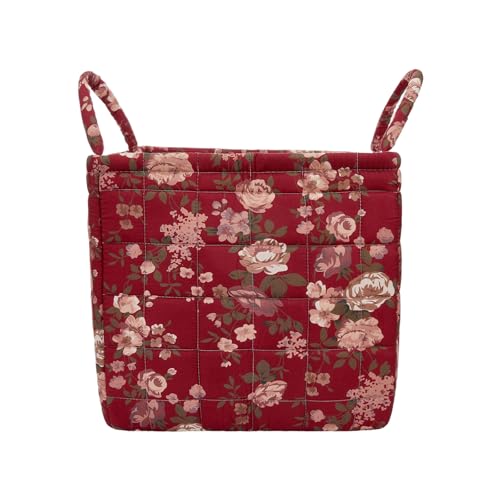 Boho Fabric Storage Basket, Large Capacity Laundry Basket, 12.2'' x 10.23'' x 10.23'' Collapsible Laundry Hamper with Easy Carry Handles (A Multi-Color 3, L) - color: A Multi-Color 3