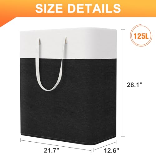 TasticTotes Laundry Basket 3-Pack, Laundry Hamper, 125L-Black - color: Black, size: 125L