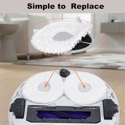 2 Mop pad Holders and 4 mop Pads,Replacement Accessories Compatible with Narwal Freo Z Ultra, Freo Z10, Freo X Ultra, Freo, Freo Pro (Freo X/Z/Z10/Pro)