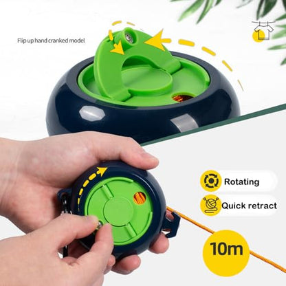 Travel Clothesline, 32ft/10M Portable Retractable Camping Clothesline, Cruise RV & Camping Essentials Drying Line, Outdoor Camper Accessories