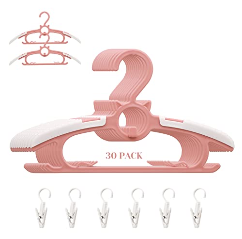 Baby Nursery Closet Hangers,30Pack Space Saving Kids Hange Pink - color: Pink, size: 30 pieces