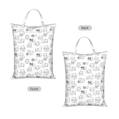 Cute Cartoon Cat Travel Laundry Bag Washable Dirty Clothes Bag for Gym - color: Cute Cartoon Cat