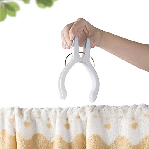 Foshine 8 Pack Large Clips for Beach Chairs, Plastic Clothes Clips White - color: 8 Pack-white