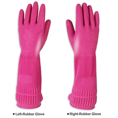 Mamison Kitchen Rubber Gloves New Band, 1 Pair, Large, Made in Korea - size: Large