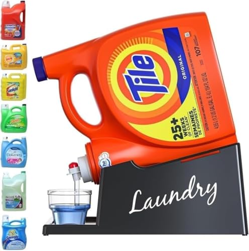Skywin Liquid Laundry Detergent Holder Stand - 1 Pack - Black with Print - color: Black/White Print