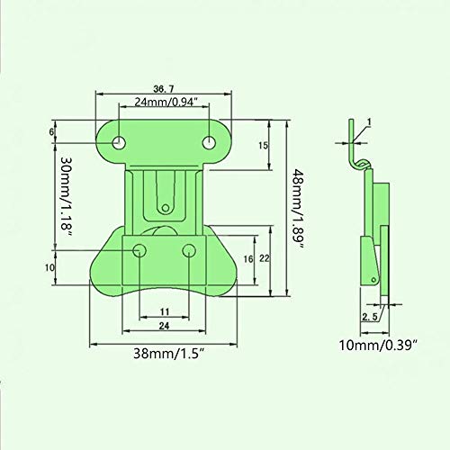 Butterfly Latch - 304 Stainless Steel Spring Loaded Small Butterfly Twist Latch, Buckle Latch,for Suitcases,Wooden Box(2Pcs) - size: 2