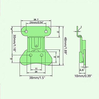 wan 304 Stainless Steel Spring Loaded Small Butterfly Twist Latch, Stainless Steel Twist Latch,Butterfly Lock with Retainer,for Suitcases,Wooden Box,Instruments, Equipment Boxes(4Pcs) - size: 4
