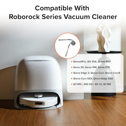 roborock Zero-Tangling Side Brushes Replacement (2 Pieces) for Roborock QV 35A, Qrevo S5V, Saros 10R, Q7 M5+, Q10 S5+, Q7 L5, Qrevo Curv, Qrevo CurvX, Qrevo Curv S5X, Qrevo Edge S5A