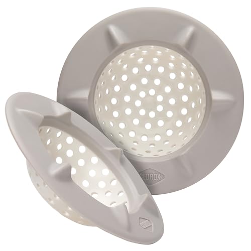 Clorox KeptClean™ WaterGuard Sink Strainer – 2 Pack, Almond Cream - Elevated Drain Protector with Open-Flow Ribbed Design for Kitchen Sink Drainage & Food Debris Collection - color: Almond Cream