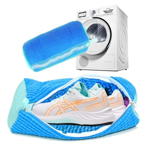 Shoe Washing Machine Bag Laundry Shoes Bag for Washer Dryer Shoe Washing Bag for Sneakers, Casual Shoes, Reusable and Durable Large Shoe Cleaning Bags for All Shoe Types and Sizes - color: Blue